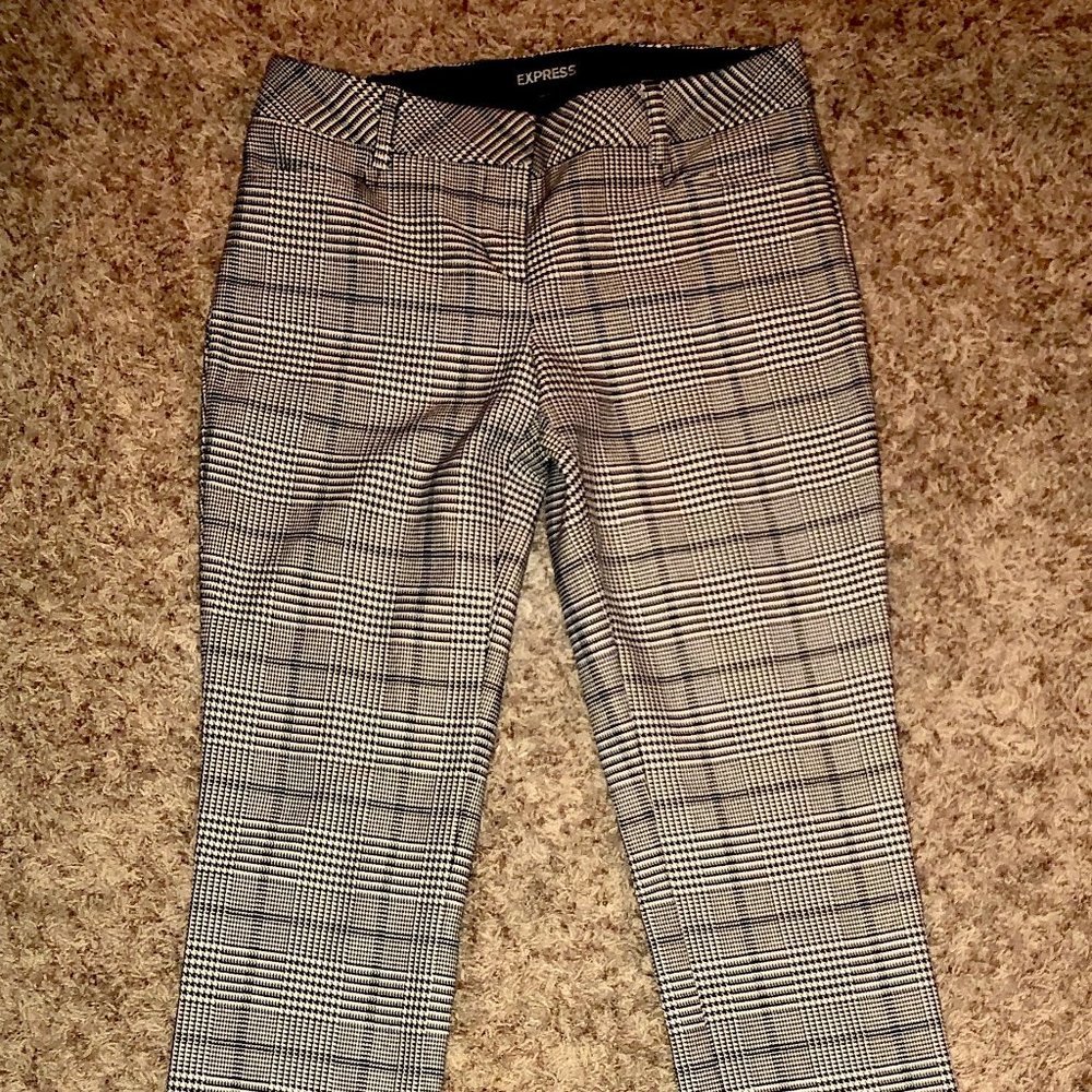 Mid Rise Plaid Knit Barely Boot Columnist Pant